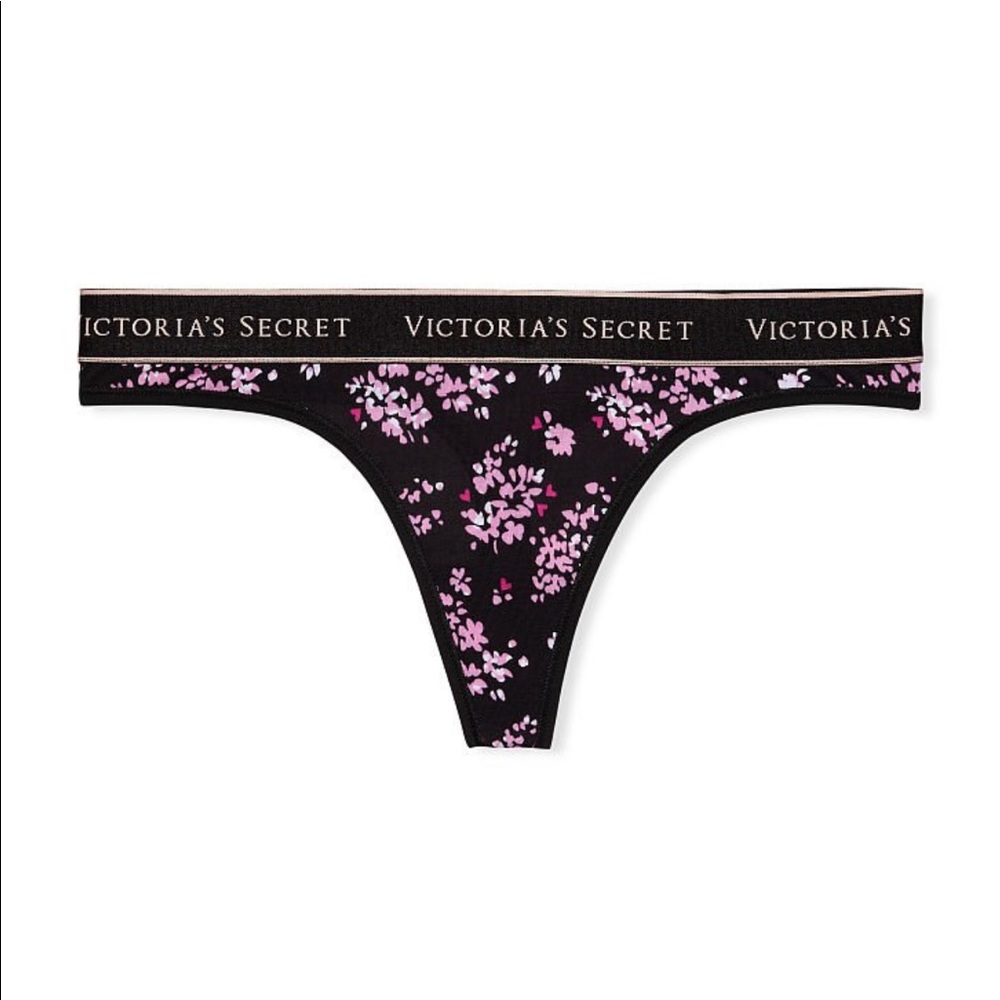 Victoria’s Secret Logo Cotton Thong pantie size S